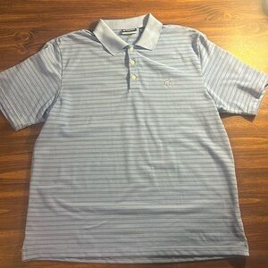 Men’s Chaps golf Polo. Size XL. Stay dry material. Blue striped.